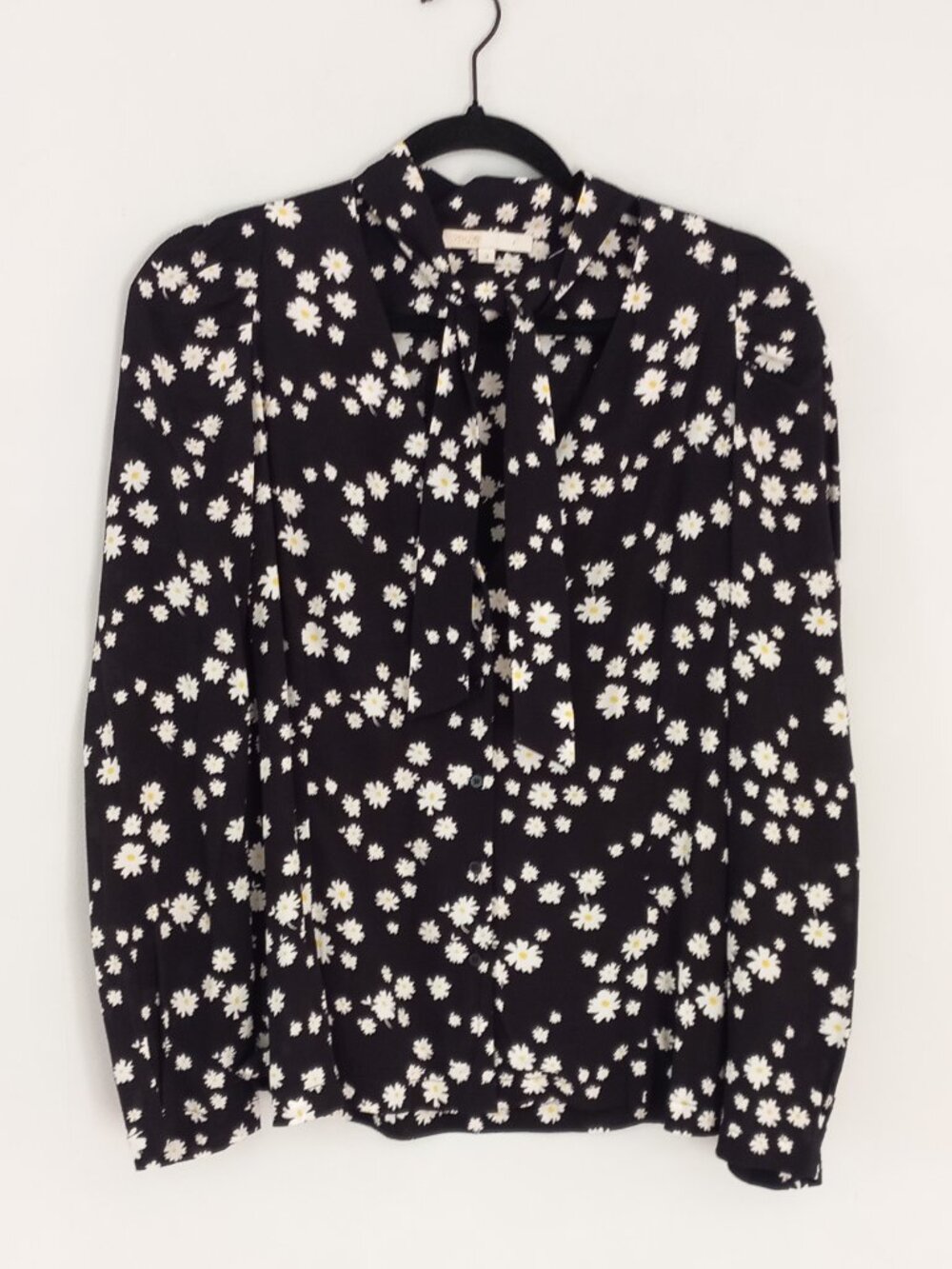 MAJE daisy print blouse with secretary bow
